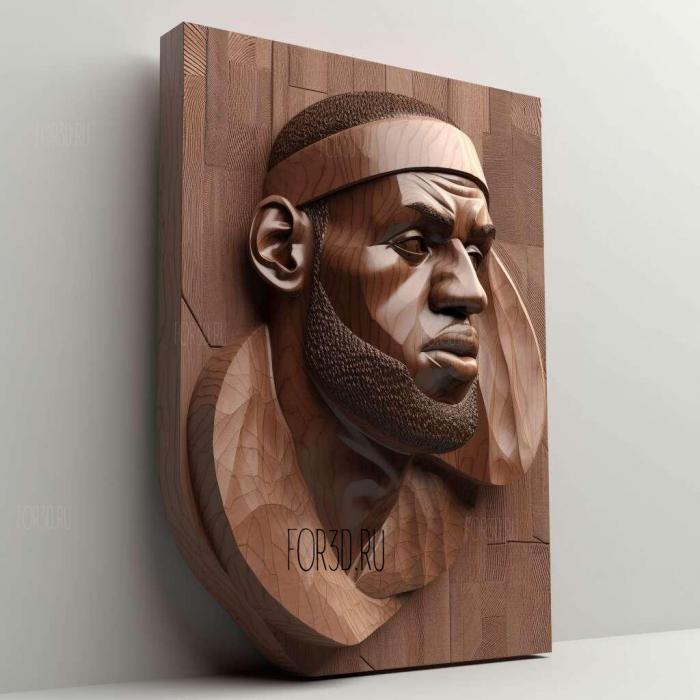 LeBron James 3 stl model for CNC